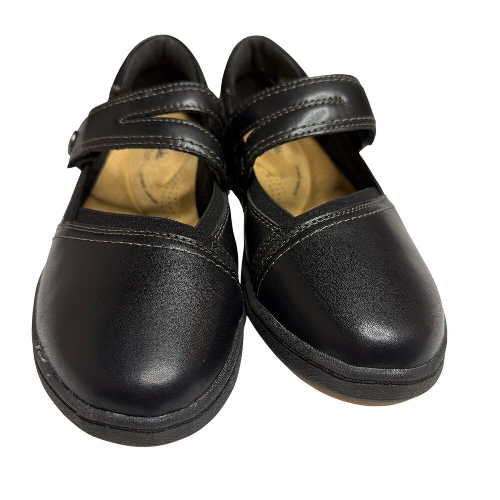 Clarks Collection Bryianne Janey Leather Flat Mary Jane Shoe Black 9 NWOT - Picture 6 of 10